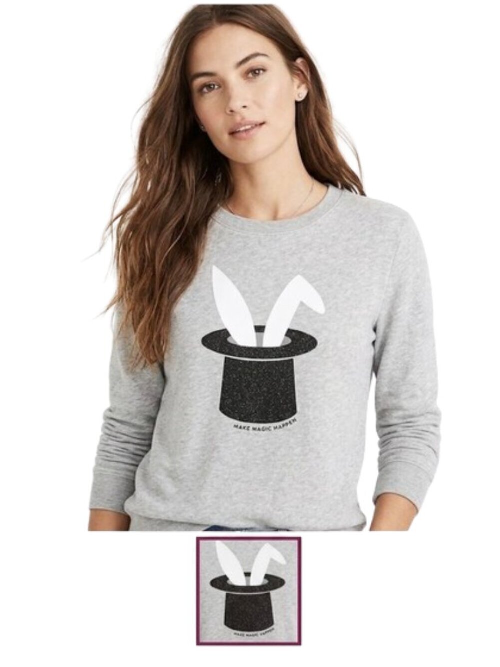 Kate Spade Broome Street Sweatshirt Magic Trick XS Cotton Long Sleeve Whimsical